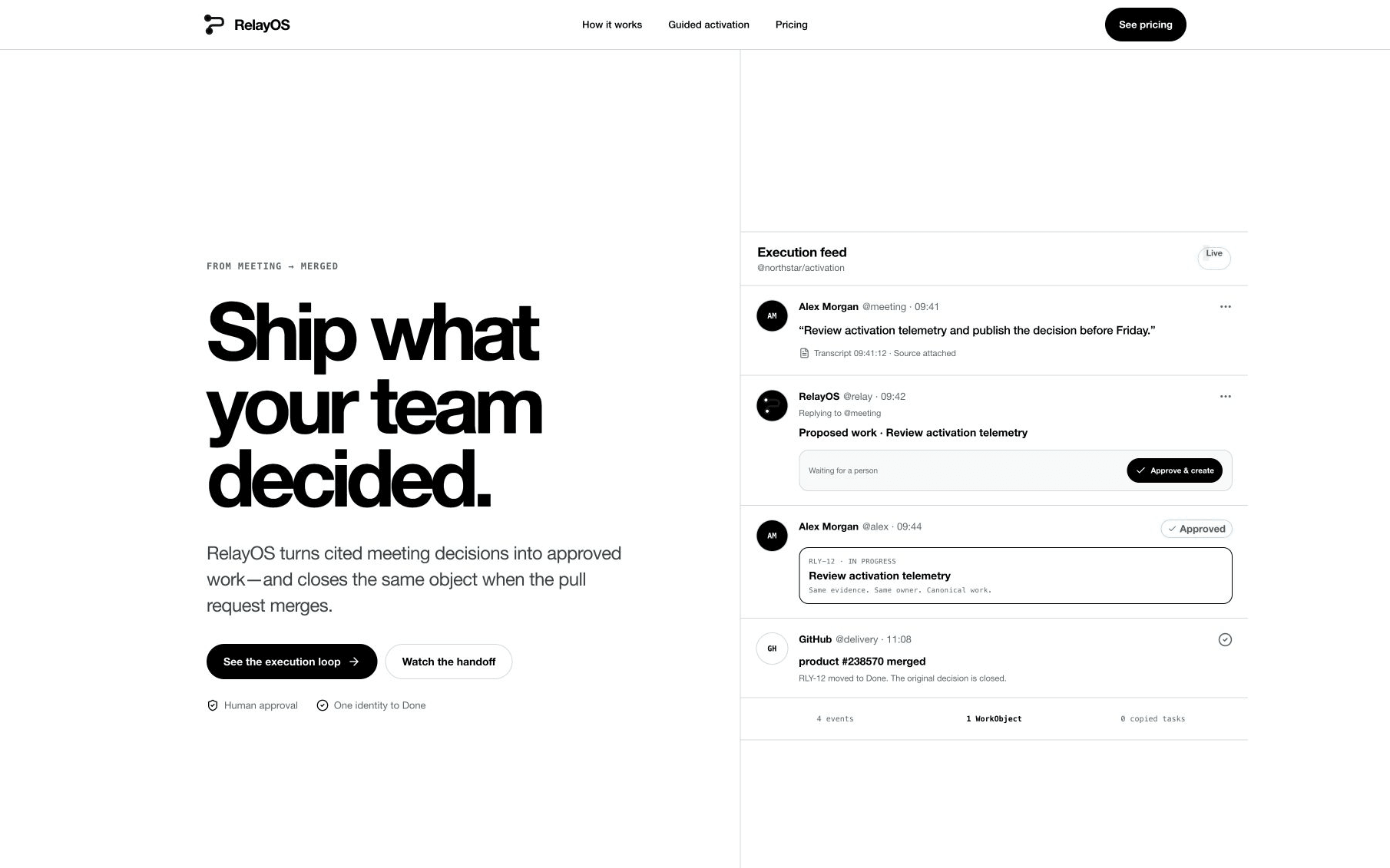 RelayOS B2B product interface